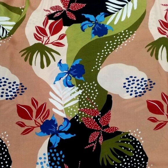 Bloomchic V-Neck Half Balloon Sleeve Blouse Womens Multicolor Floral 30/6X - Picture 12 of 13